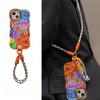 Graffiti Bear Slanting Lanyard for Apple 14 Mobile Phone Case Huawei Mate60 Double Bracket Vivo/Xiaomi/oppo