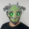 Halloween Green Man Elf Old Man Latex Mask Forest Spirit Elf Mask with Light Cosplay Headdress Costume Ball Party Props
