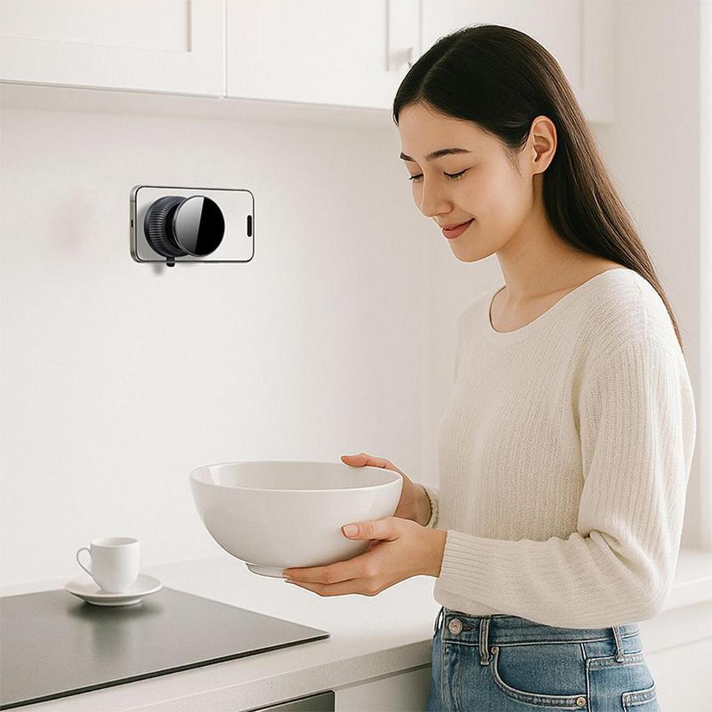 Magnetic Car Phone Holder Vacuum Suction Phone Holder 360 Degree Rotatable Smartphone Grip For Vehicle Truck Dash Window Vent