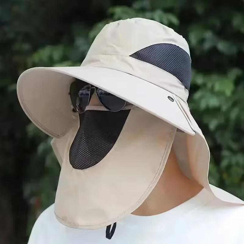 Summer Outdoor Sun Shade, Neck Protection, Sun Protection, Detachable Sun Hat, Men's and Women's Fishing and Hiking Hats