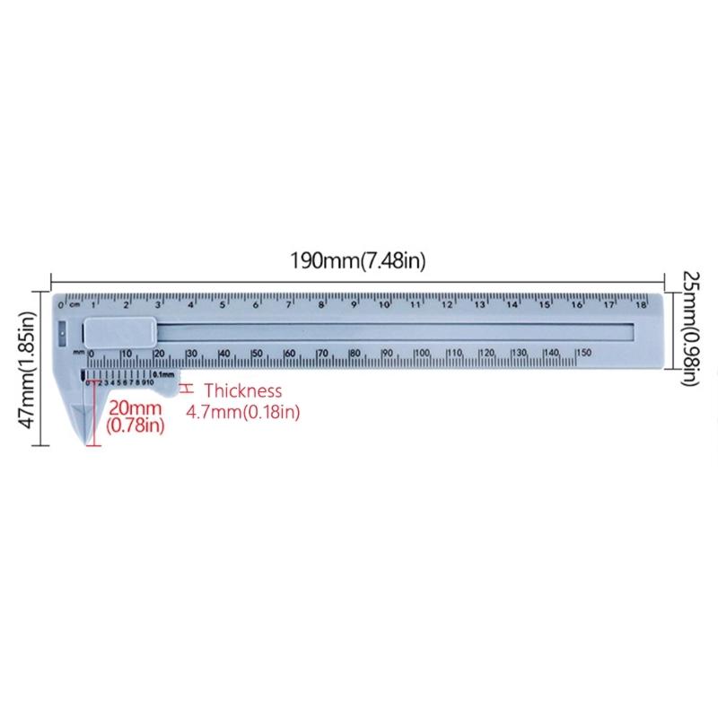 Double Scale Micrometer for Jewelry Diameter Thickness Measurement Vernier Caliper 0-150mm 0-180mm Measuring Tool