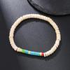 Vintage Handmade Beaded Skull Bracelet For Men Wooden Coconut Shell Beaded Bracelet Jewelry
