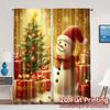 2pcs,Curtains Christmas Tree Snowman Gifts Modern Minimalist Curtains Versatile Polyester Curtains Thermal Insulation, and Room