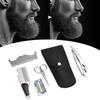 6pcs Beard Kit Shaving Knife Blade Beard Brush Scissors Storage Bag Modeling SetBeard Care Set