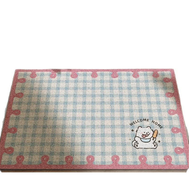 Cute Entry Door Floor Mat Silk Ring Can Be Cut Non-Slip And Dirt-Resistant Foot Mat Household Porch Door Carpet Mat