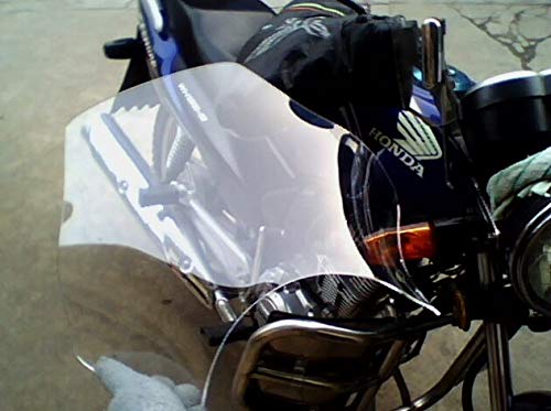 Universal Motorcycle Windshield Cowl [Transparent Clear] Visor Windscreen Cowl MINAKIKO