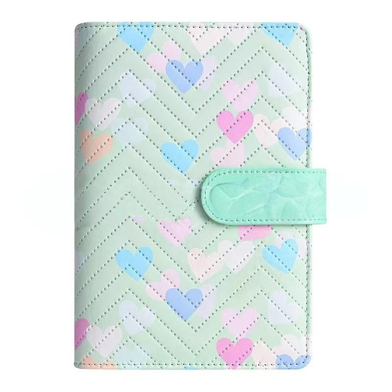 A6 PU-Leder Binder Economy 6-Ring Notizbuch, Stilvolles Design, Persönlicher Notizbuch-Binder Einband, Kann zur Aufbewahrung von Bargeld-Budget verwendet werden