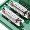 DB15-M6 Double Female  DIN Rail Mount Interface Module Terminal Block Board Connector
