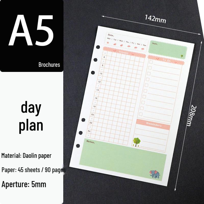 A6 Loose-Leaf Binder Refill: 6-Hole Planner & Budget Notebook Sheets