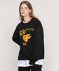 GRAVER [Unisex] Heart Snake Half Arch Logo Sweatshirt_Black