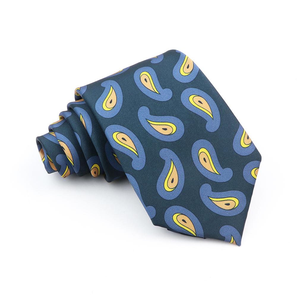 Supermjuka bohemiska sidenpolyesterslipsar för män Nyhet Design Bröllopskontor Företag Gravata tryckt slipspresent