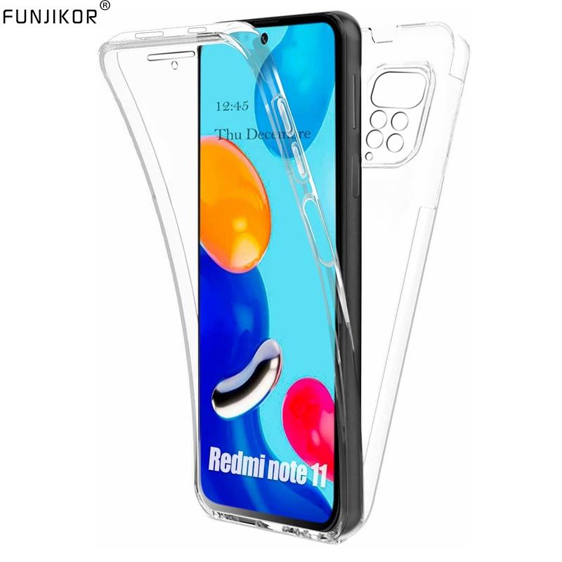 

Двойной прозрачный защитный чехол для Xiaomi Redmi Note 11 Pro 10 10S Redmi 9A 9C 9 10C 10A Poco M5S 360-градусный чехол для телефона Redmi 9
