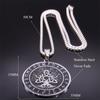 Odin Norse Amulet Rune Trinity Knot Necklace Stainless Steel Wicca Tree of Life Necklaces Jewelry Nudo De Bruja Collar