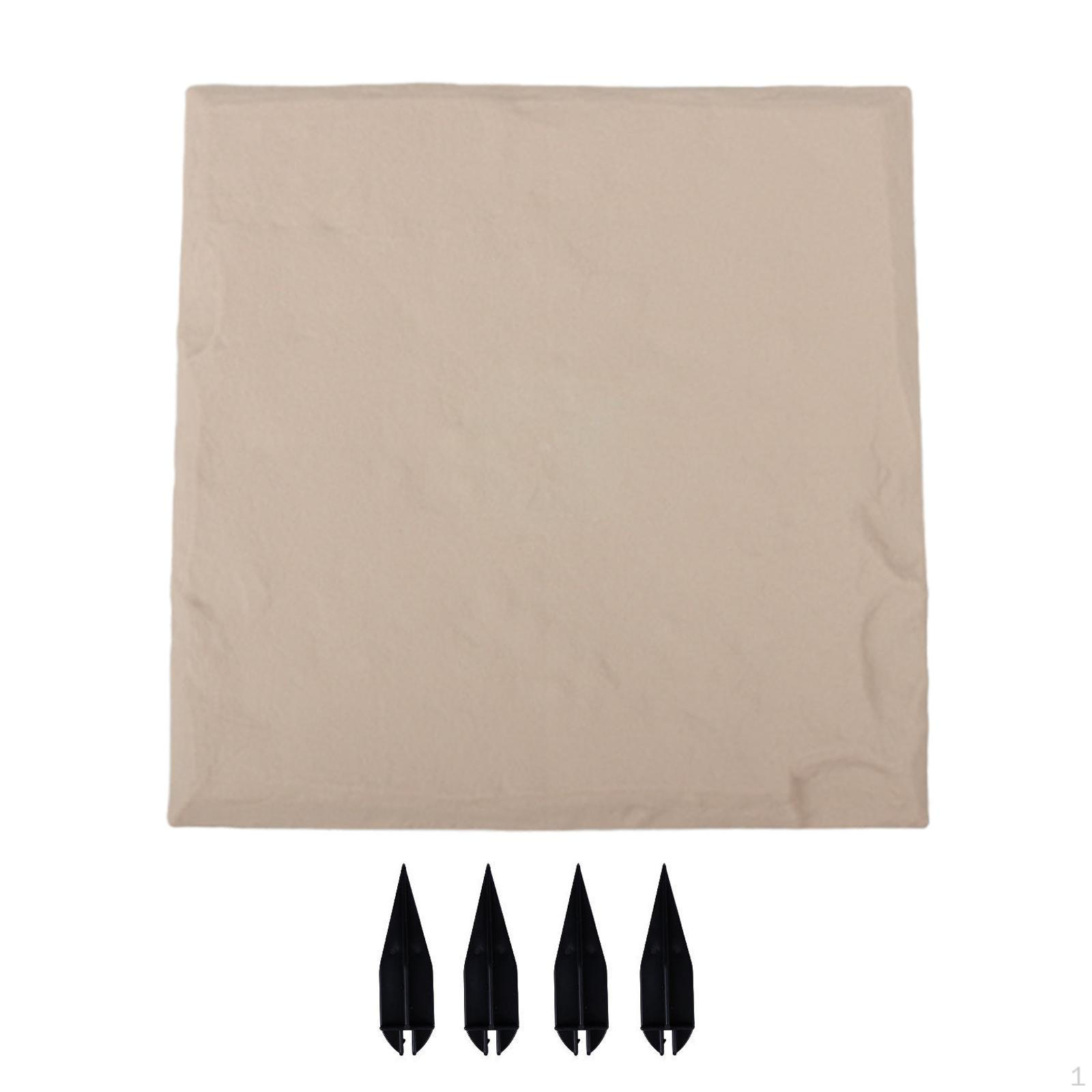 

Beige Garden Stepper with Ground Stakes for Easy Setup Square