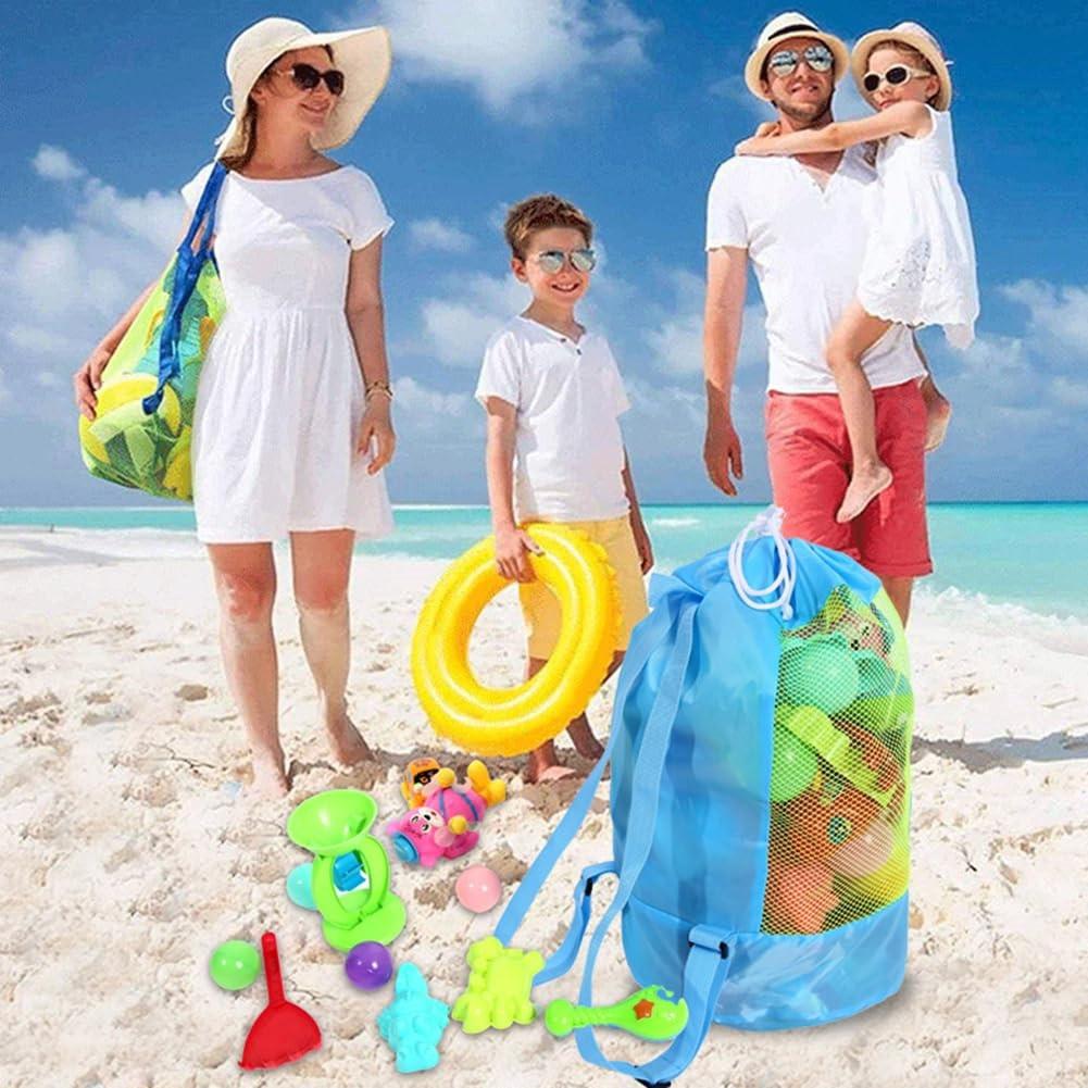 Beach Bag Large, Sand Away Drawstring Beach Backpack, Toys Balls Storage Bags Packs For Pool,Beach, Shells Collecting Beach Bags For Kids
