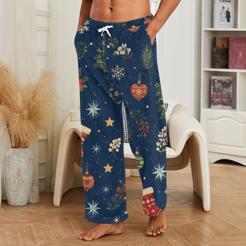 Pantalones de Navidad para Hombre, Pantalones Casuales para Dormir