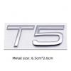 3D Metal AWD T5 T6 B5 B6 Letter Badge Sticker Rear Trunk Emblem  Decal High-Quality Automotive Exterior Accessories