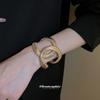 Metal texture twisted winding bracelet niche personality trend bracelet fashion spice girl design sense jewelry women