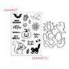 Halloween Clear Stamp Metal Cutting Dies Set for DIY Craft Making Embossing Photo Album Scrapbooking Home Decoration