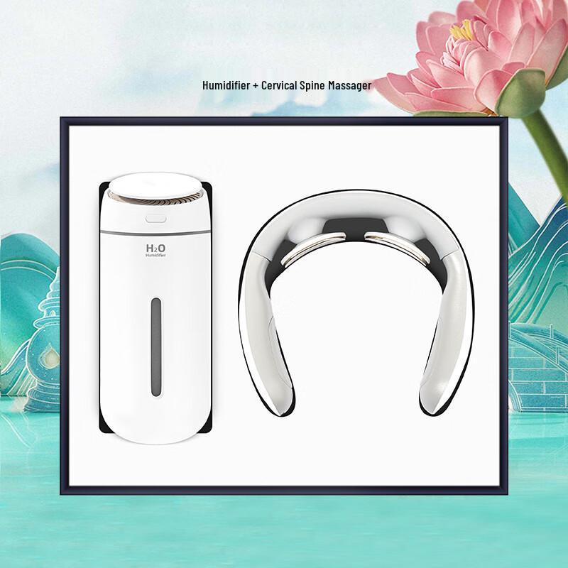 Shangqi Humidifier & Neck Massager Gift Set