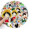 ONE PIECE Color Stickers, 50 Sheets(not Repeated), Waterproof and Sunscreen