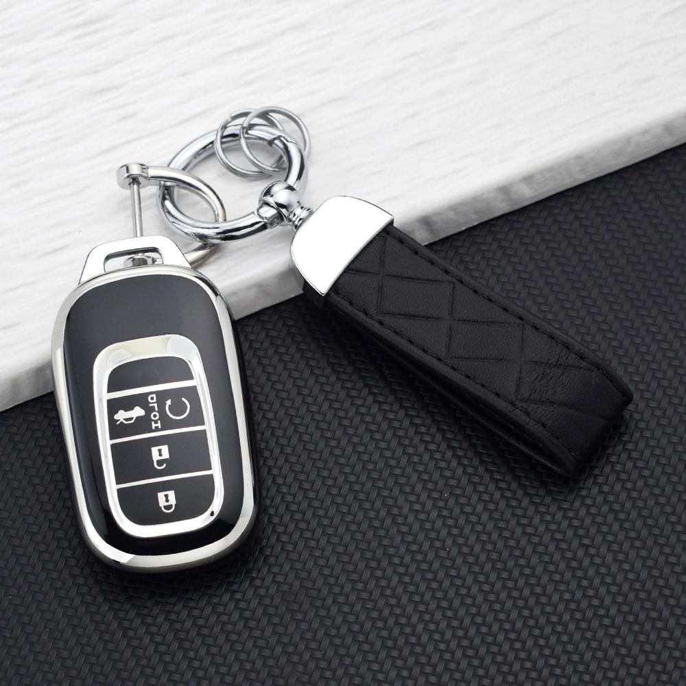 New Car Key Case Cover for Honda 2022-2025 Civic Accord CR-V HR-V Pilot Sport SI EX EX-L 2/3/4/5 Buttons Key Protector Keychain