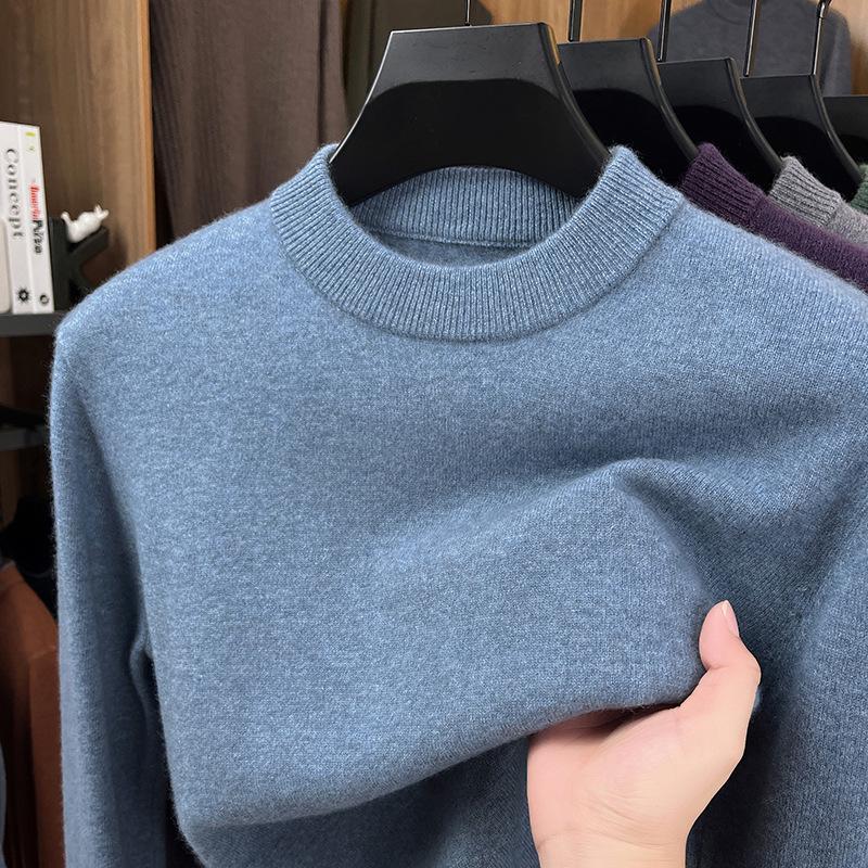 

Men s 100% Cashmere Half-High Neck Sweater - Winter 2025 Collection, Business Casual Base Layer. 3XL