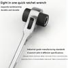 1pc 8 in 1 Dog Bone Ratchet Wrench Set, Double-Sided Automatic, Adjustable Steel, Multifunctional, Very Useful, for Easy Work