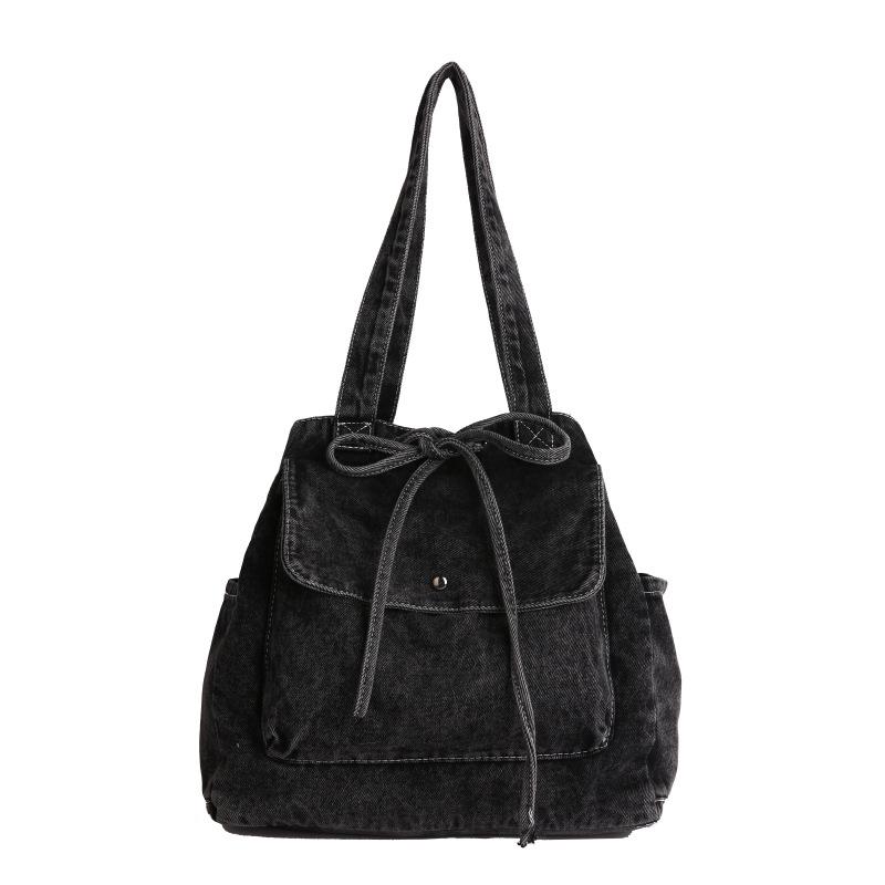 Simple and Exclusive Denim Handbag for Women, Retro Underarm Bag, High-end Lightweight Crossbody Tote Bag