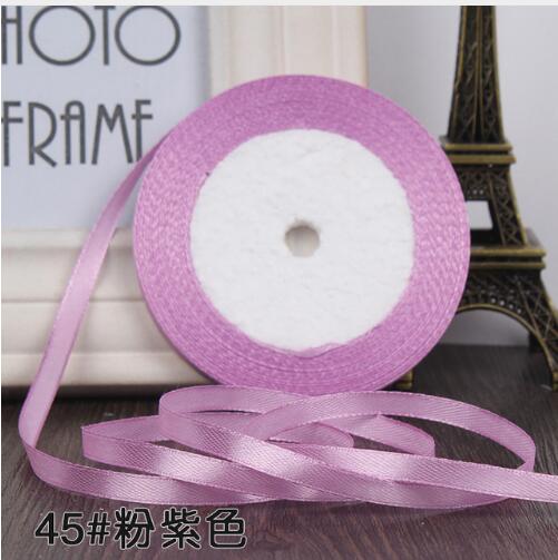 22 Meters (25 Yards) Silk Satin Ribbon 1/4" (6mm) Party Home Wedding Decoration Gift Wrapping Christmas New Year DIY Material