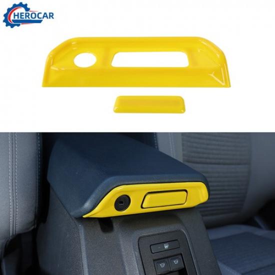 ABS Yellow Car Armrest Box Switch Decoration Cover Stickers for Ford Bronco 21+