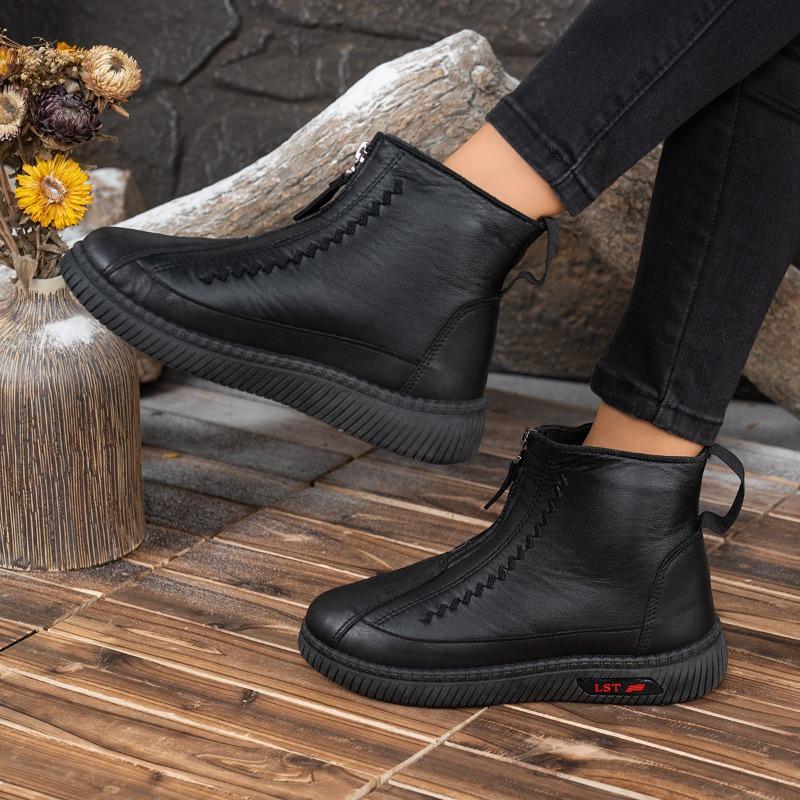Damen Winter Fleecegefüttert Wasserdicht Slipper Weiche Sohle Rutschfest Warme Schuhe