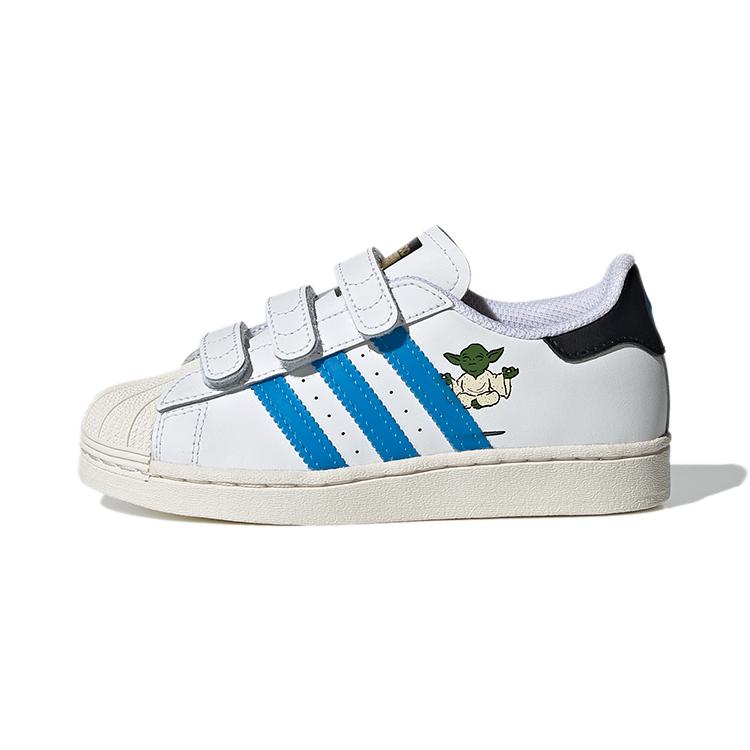 Adidas Originals SUPERSTAR CF C Casual Abrasion Resistant Low top Skateboard Shoes White Blue Black FZ0645 29