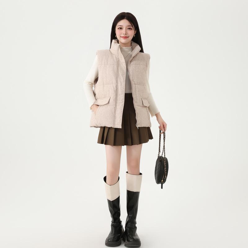 

Новый жилет в западном стиле со стойкой, на хлопковой подкладке, короткий, свободный, универсальный, на хлопковой подкладке. 2XL