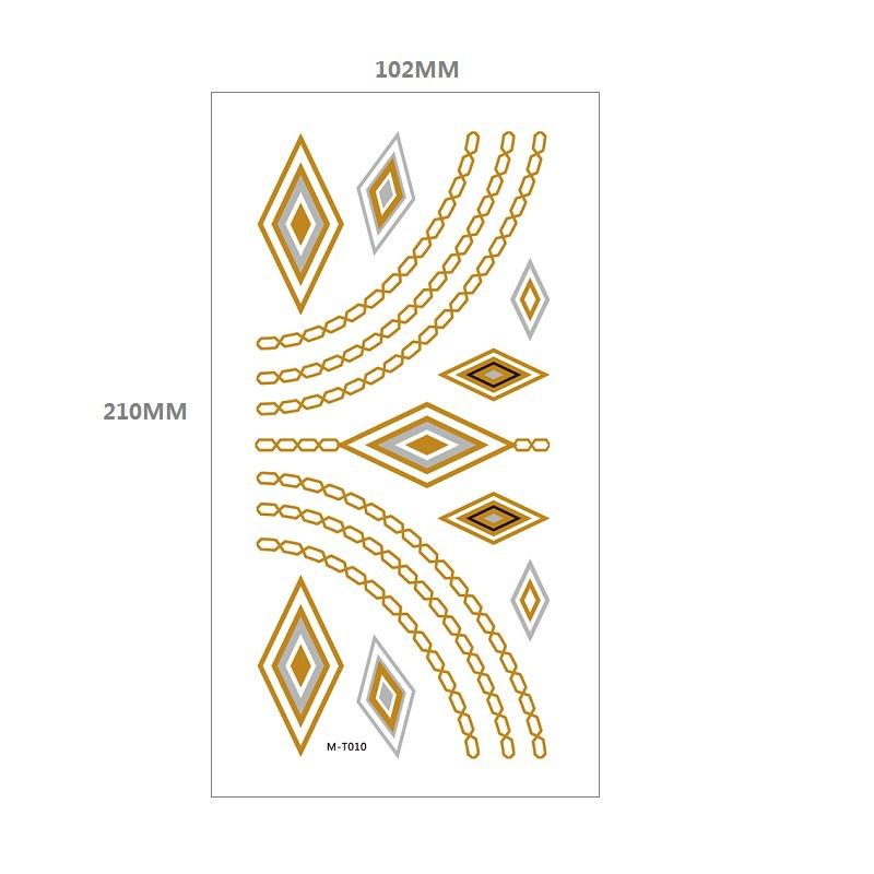 Bronzing Tattoo Sticker Water Transfer Mt Metal Waterproof Tattoo Sticker Party Party Amazon Wind Tattoo