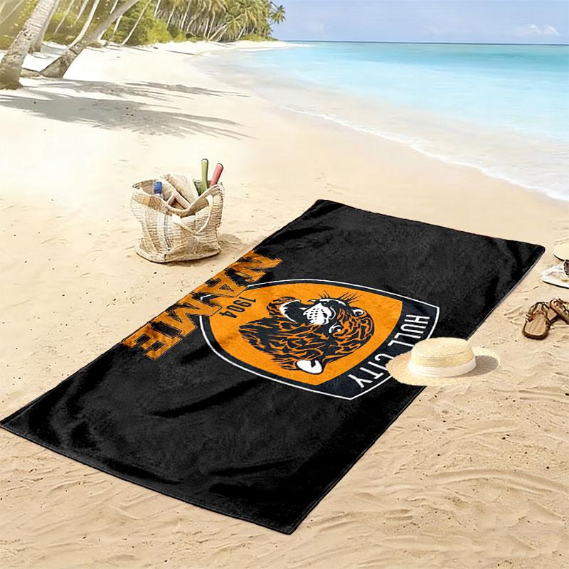 Hull City Print Beach Towel, Large Soft Quick Dry Towel for Beach Camping Swimming