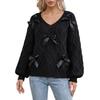 Women's Stylish V-Neck Sleeve Knit Sweater