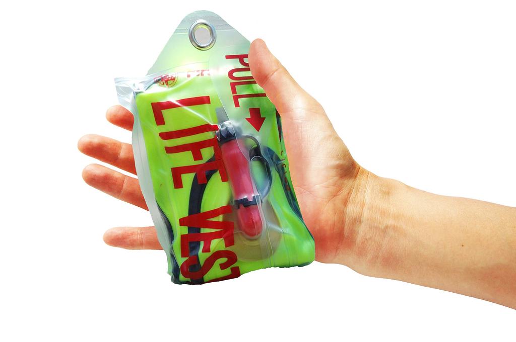 Firstwatch Breath-Inflatable Life Jacket, Emergency Preparedness Supplies, Flood Prevention, Reusable, CE50N Certified, Fluorescent Green, RBA-100