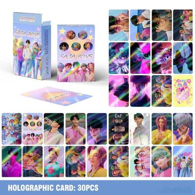 30Pcs Anime Film Album Cards K-Pop Demon Hunters Photocard Saja Boys Group Lomo Flash Cards For Fans Collection Photos Gift