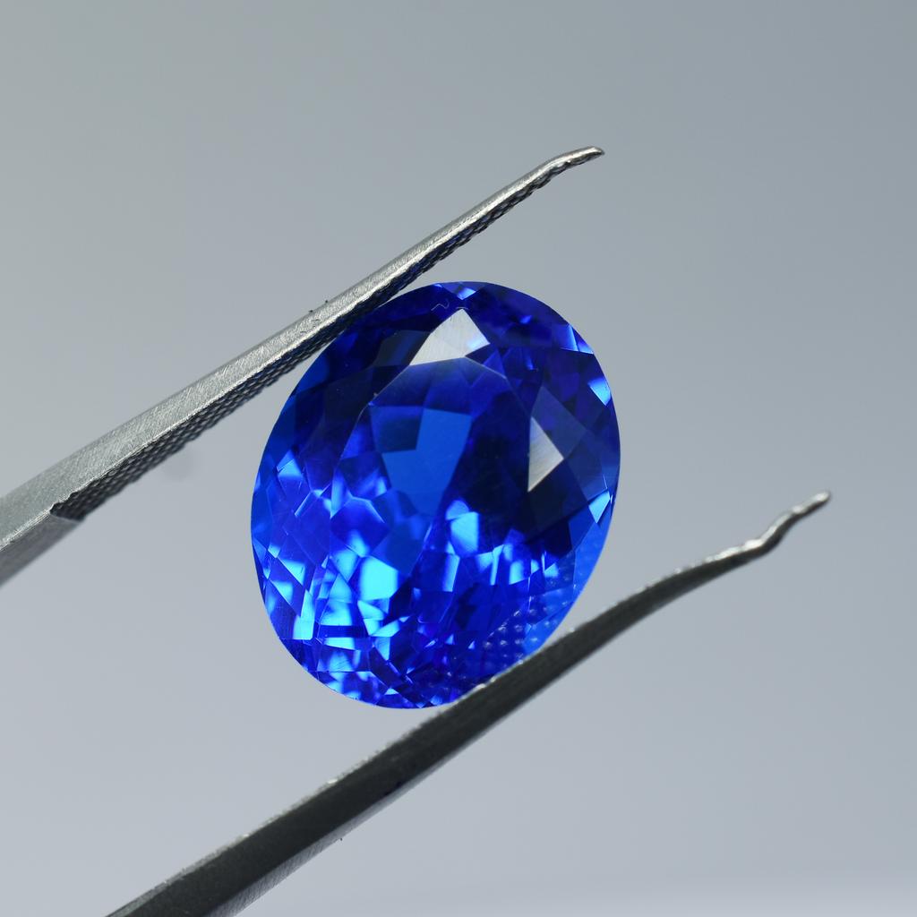 Natural Blue Tanzanite Loose Gemstone Dark Oval Shape 9.80 ct for Jewelry Making and Gem Collections