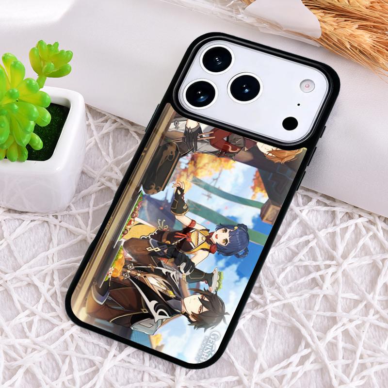 Genshin Impact soft Phone Case for iPhone 17 Air 16 15 11 12 14 13 Pro Max Shockproof Cover