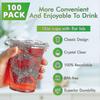 [100 Sets] 12oz Clear Plastic Cups With Flat Lids, Disposable Drinking Cups, 12 Oz Plastic Cups For Ice Coffee, Smoothie, Slurpee, Or Any Cold Drinks