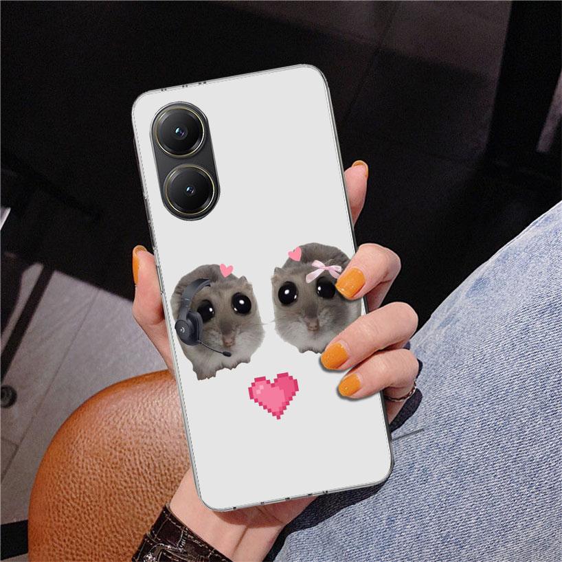 

Funny Sad Hamster Meme Phone Case For Xiaomi Poco X7 X6 X5 Pro F7 Ultra Redmi 15C 15 13C 13 12C 12 10 10A 10C 9 9A 9C 9T Cover P Redmi 9