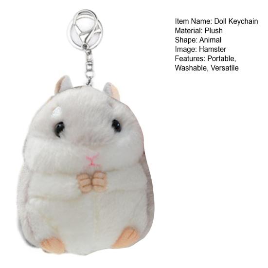 Plyšový přívěsek na klíče pro křečka Měkké roztomilé plyšové zvířátko Přívěsek na tašky Batohy Klíče Rozkošný plyšový přívěsek na klíče Dárek pro děti Přátele Vánoce Narozeniny