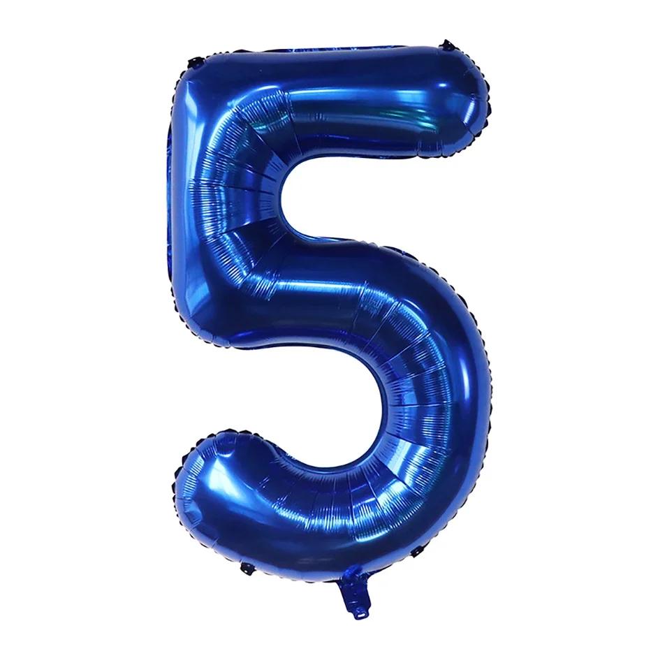 40Inch Dark Blue Birthday Balloons 340Inch Number Baloon 1 2 3Rd Birthday Party Decoration Kids Anniversaire 9/1/3 S Old