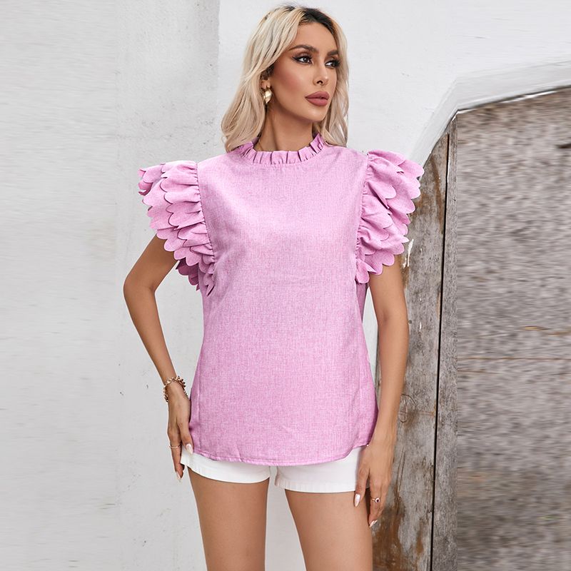 

Стильный нишевый стиль Европейская и американская мода Универсальный топ-пуловер Rose Red Size S fit (45.00 kg-55.00 kg