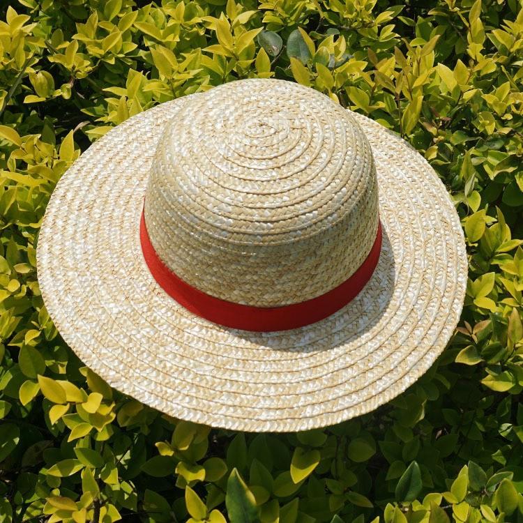 ONE PIECE Luffy Beach Hat Children's Outdoor Shade Sun Protection Straw Straw Hat Male and Female Students Travel Straw Hat