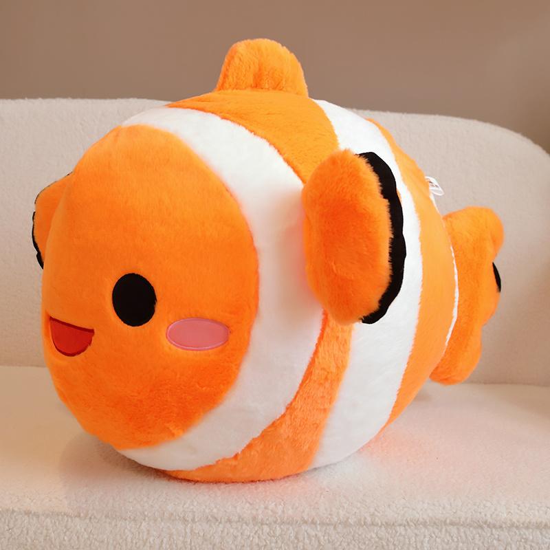 50/60Cm Lovely Clownfish Plush Toys Cartoon Soft Chubby Fish Stuffed Pillow Marine Animal Goldfish Doll Birthday Gifts For Girls