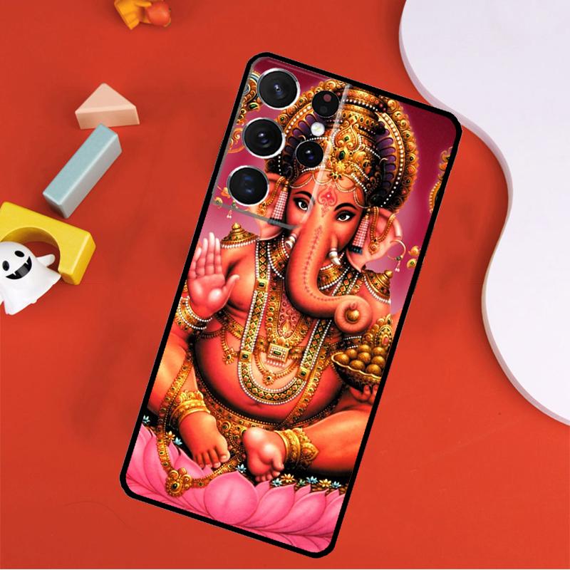 Ganesh Elephant God Phone Case For Samsung Galaxy S25 Ultra S9 S10 S20 S21 FE S22 S23 S24 Plus S24 Ultra Cover