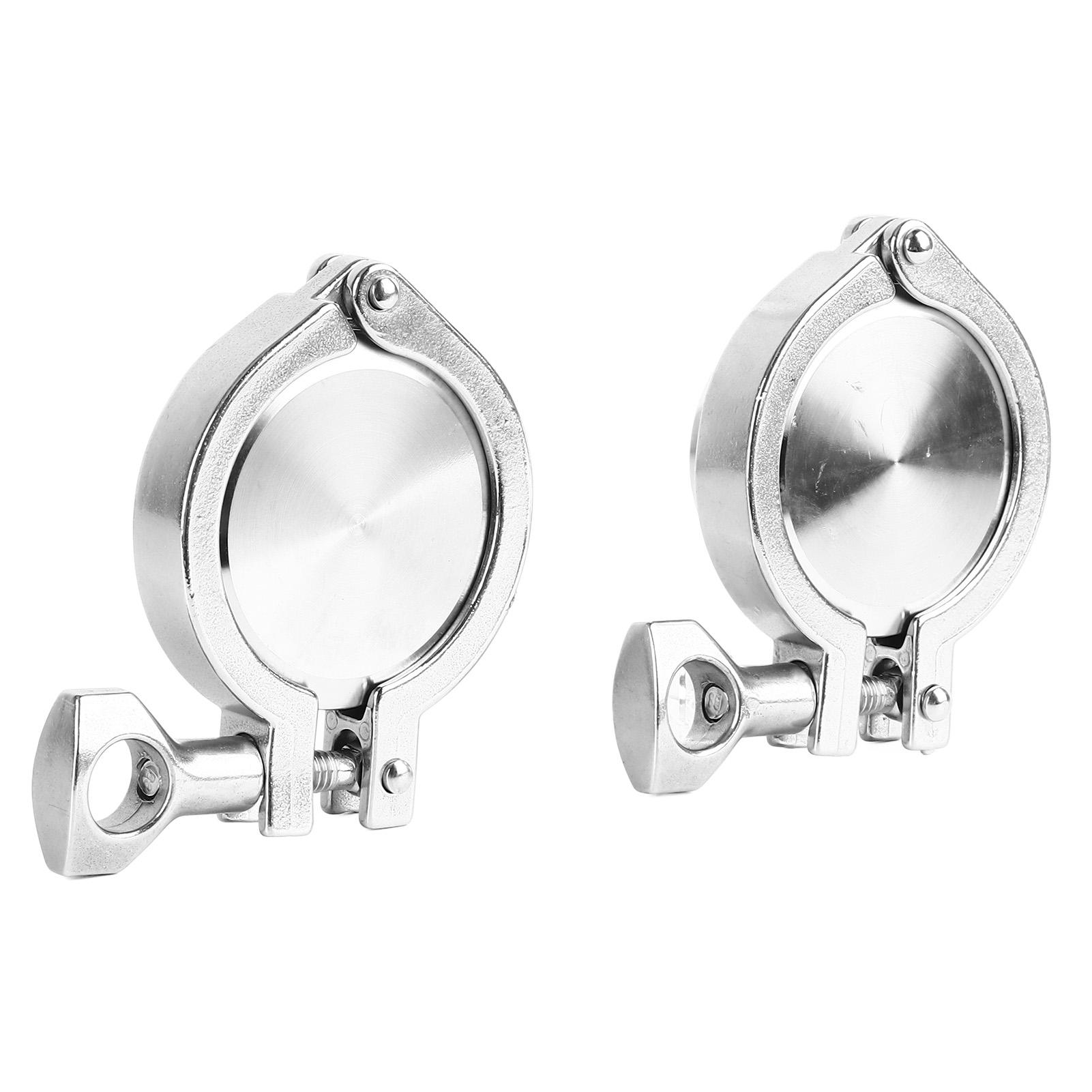 

2 комплекта быстроустанавливаемых заглушек из нержавеющей стали гигиенического класса 304 с прокладкой-зажимом для